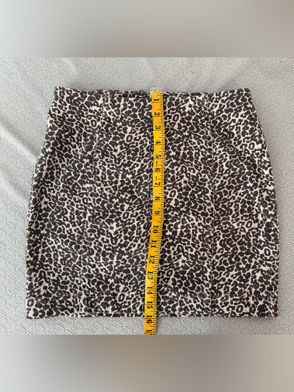 Free People Leopard-Pattern Mini Skirt in Black & Brown - Picture 2 of 5